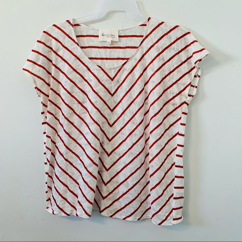 Vince Camuto Striped Top Size XL